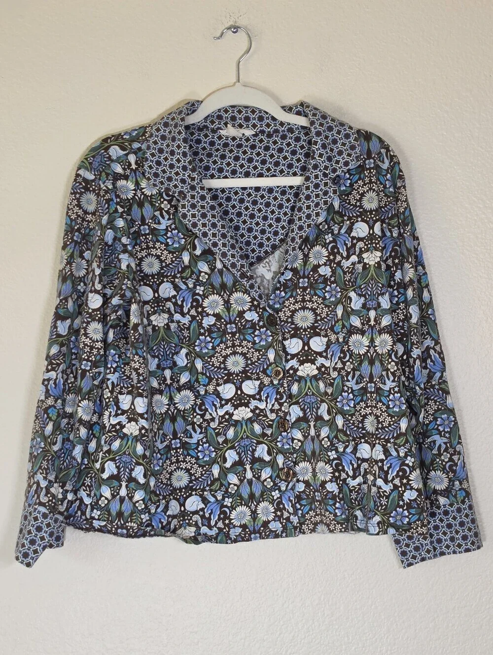 Vera Bradley Enchanted Woodland Pajama Top L